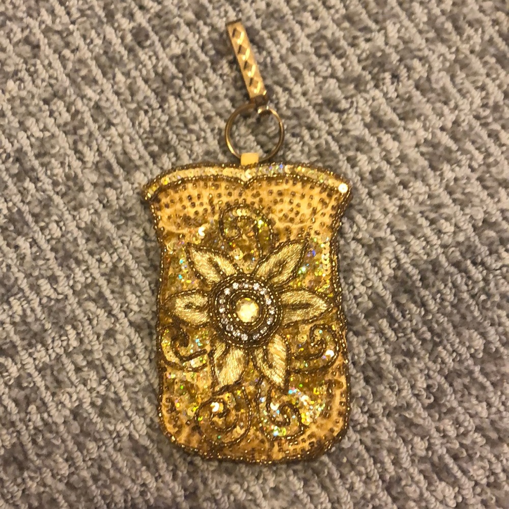 Gold beaded pouch